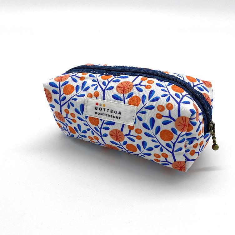 SCHMINKTASCHE ORANGE BLUMEN