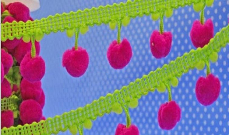 POM-PON GRÜN-PINK