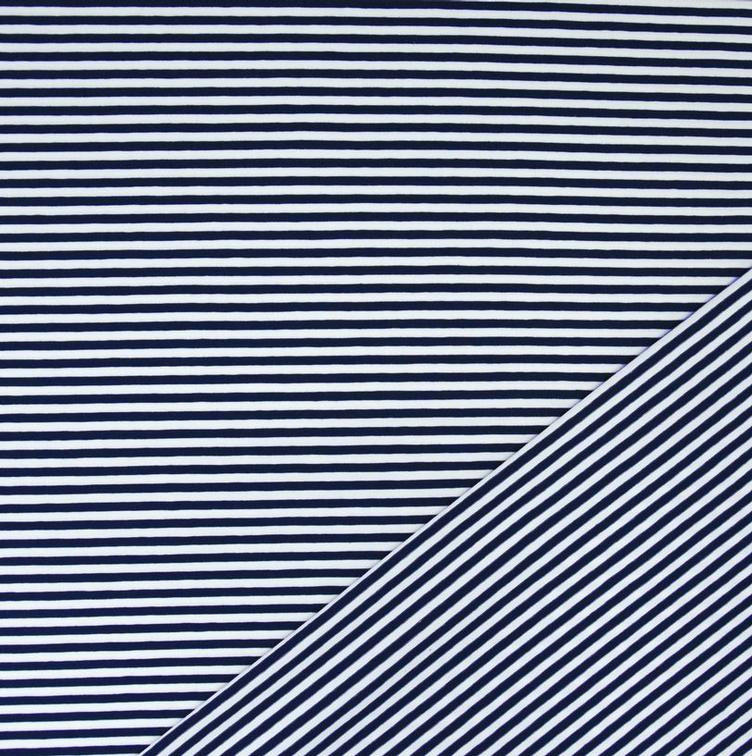 KLEINE STREIFENLIEBE MARINE-WEISS - 0