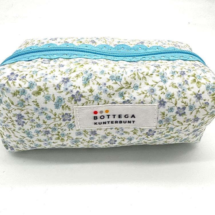 SCHMINKTASCHE HELLBLAU PETITES FLEURS