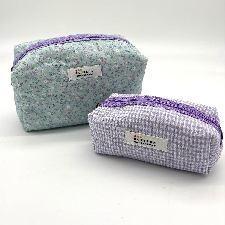 SCHMINKTASCHE VIOLETT KARIERT - 0