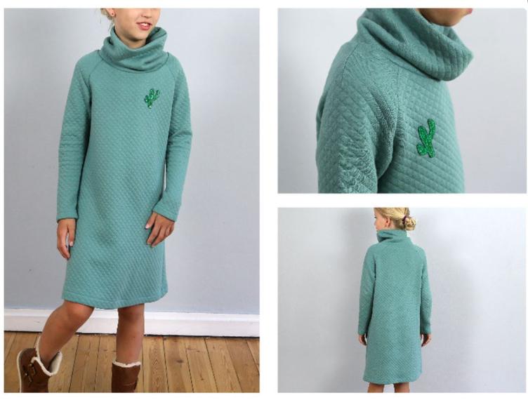 POLLY - SWEATKLEID MIT ROLLKRAGEN - 2
