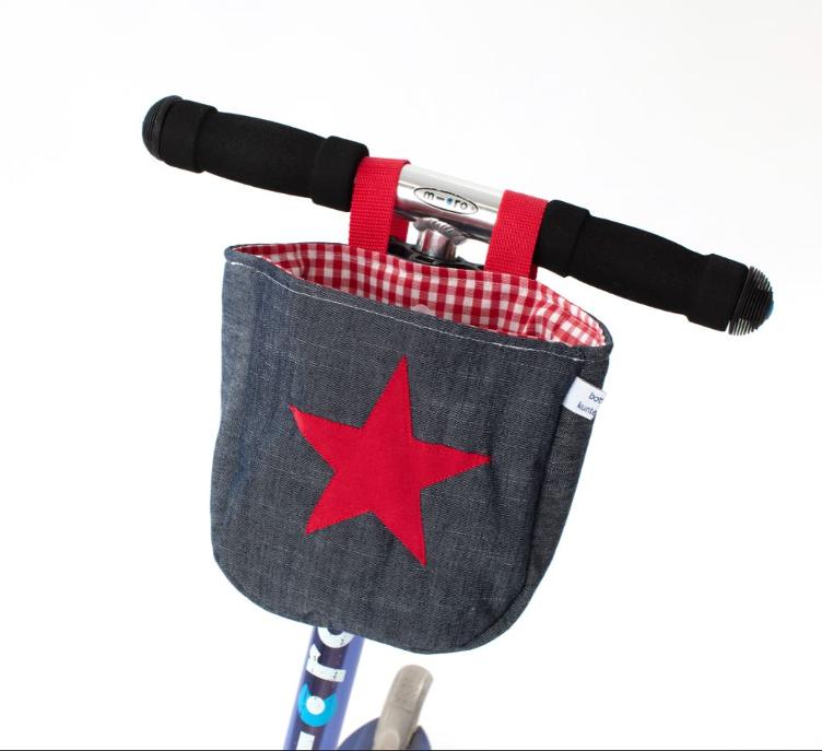NÄHSET LENKERTASCHE STERN ROT