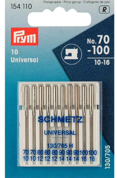 Nähmaschinennadel Standard Nr. 70-100, 10 Stück